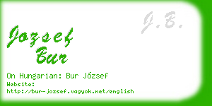 jozsef bur business card
